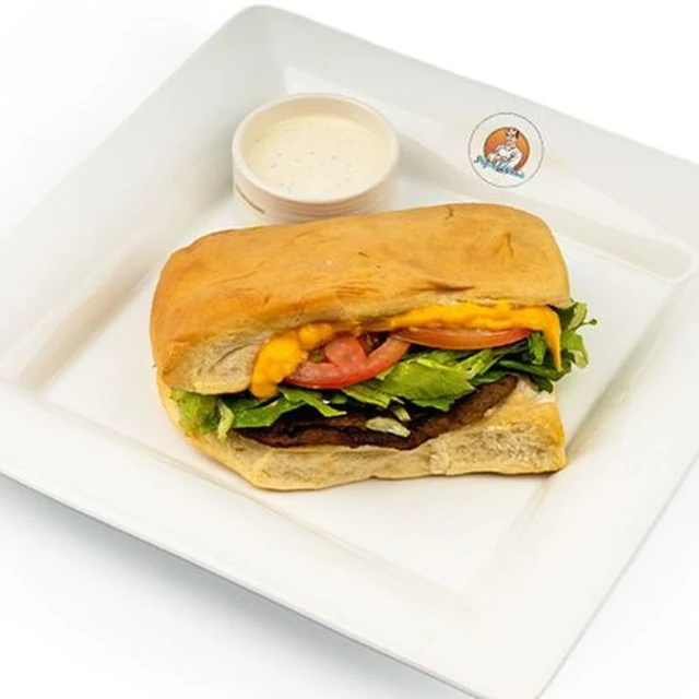 Coco Bread Gyro Sandwich